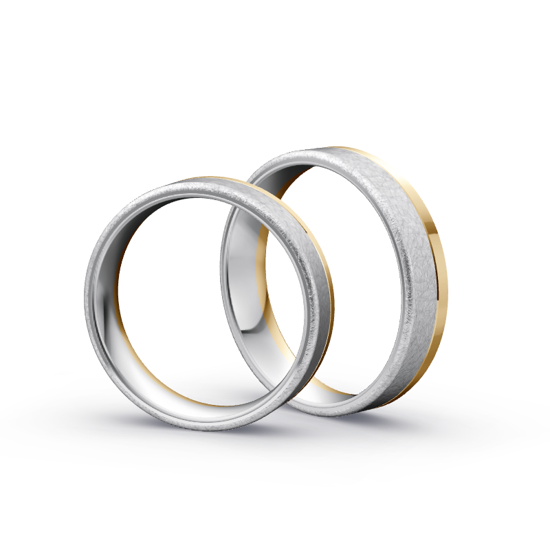 Miniaturbild: Trauringe TL6538 - Gelbgold/Weißgold