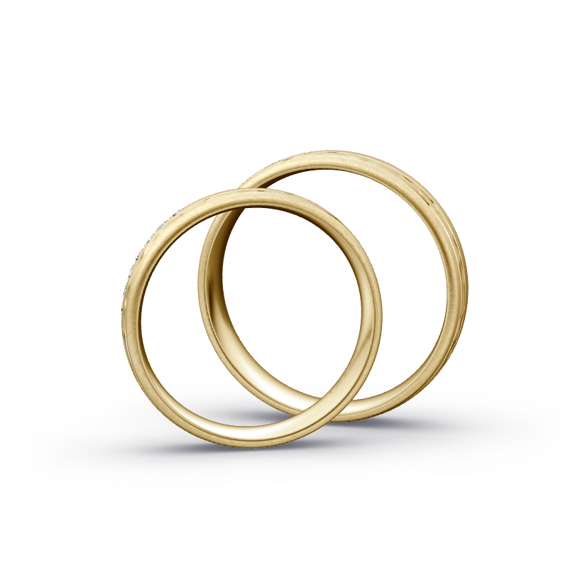 Miniaturbild: Trauringe TL8619 - Gelbgold (Kies / Fliesmatt) | Eheringe aus Gold