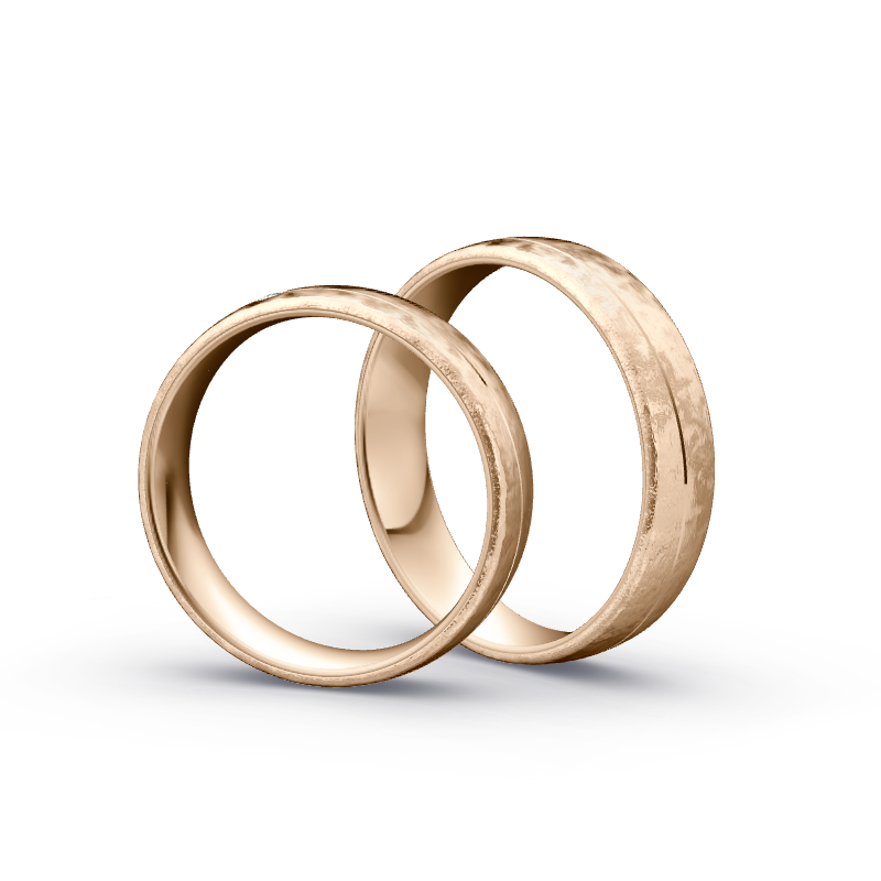 Miniaturbild: Trauringe TL3236 - Roségold (Spezialeismatt) | Eheringe aus Gold