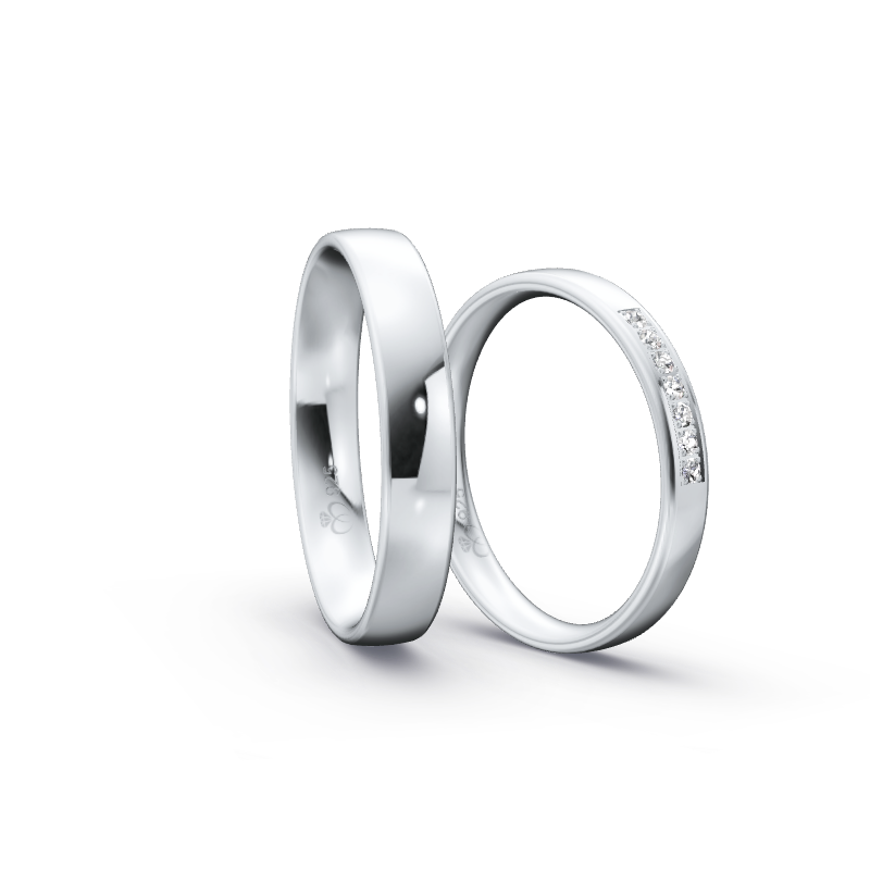 Miniaturbild: Ringpaar TL9429 - Silber