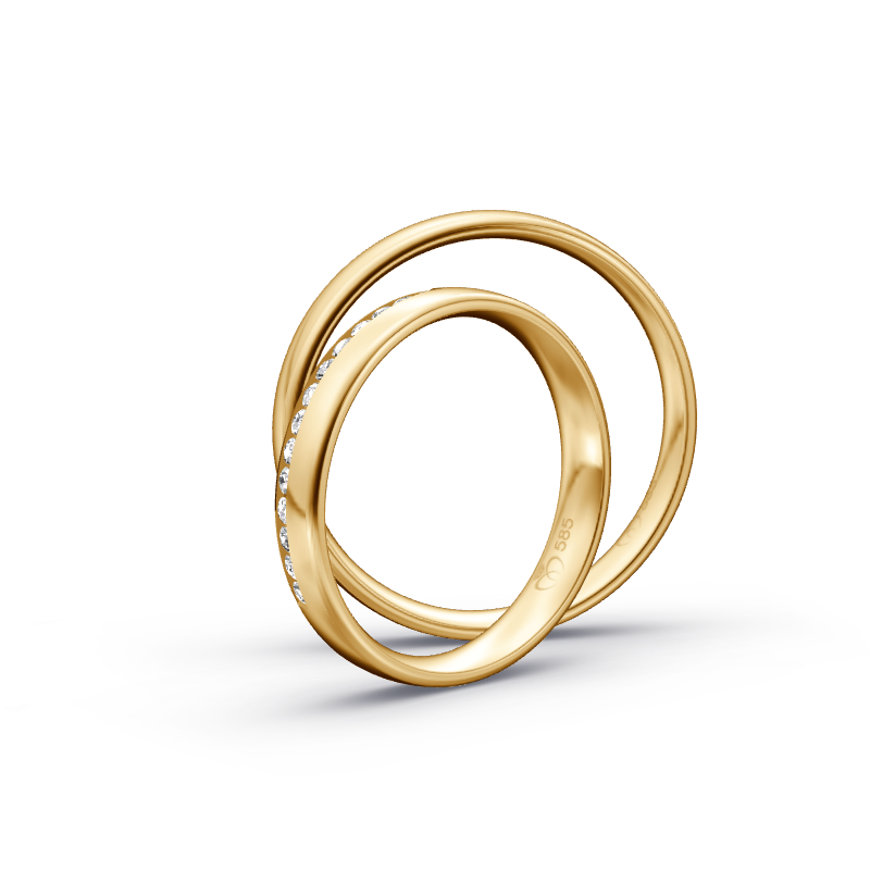Miniaturbild: Trauringe TL6878 - Sattgelb-Gold
