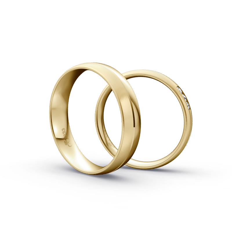 Miniaturbild: Trauringe TL7997 - Gelbgold (Sandmatt fein / poliert) | Eheringe aus Gold