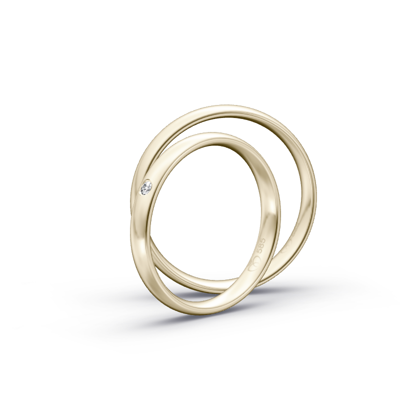 Miniaturbild: Trauringe TL7939 - Chamois (Altweißgold)