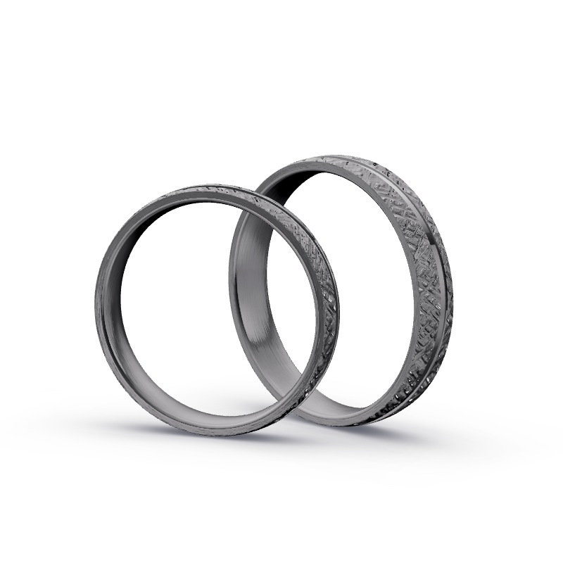 Miniaturbild: Trauringe TL8841 - Tantal (Finnenschlag kreuz) | 999er Tantal Ring