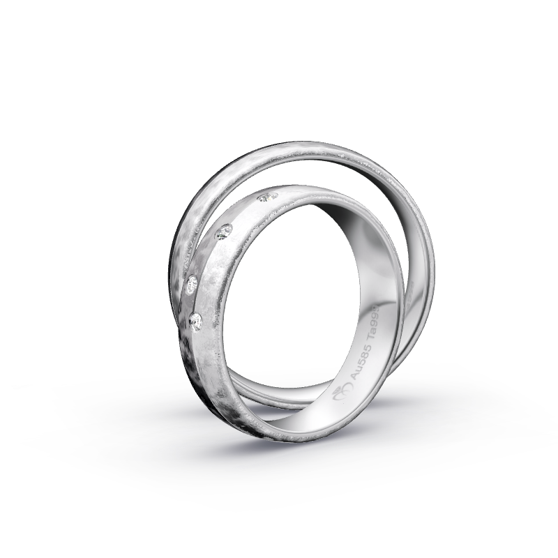 Miniaturbild: Trauringe TL3236 - Tantal/Weißgold