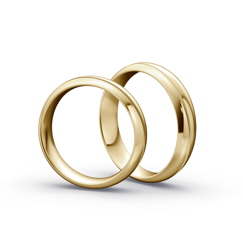 Miniaturbild: Trauringe TL4247 - Gelbgold (Poliert) | Eheringe aus Gold
