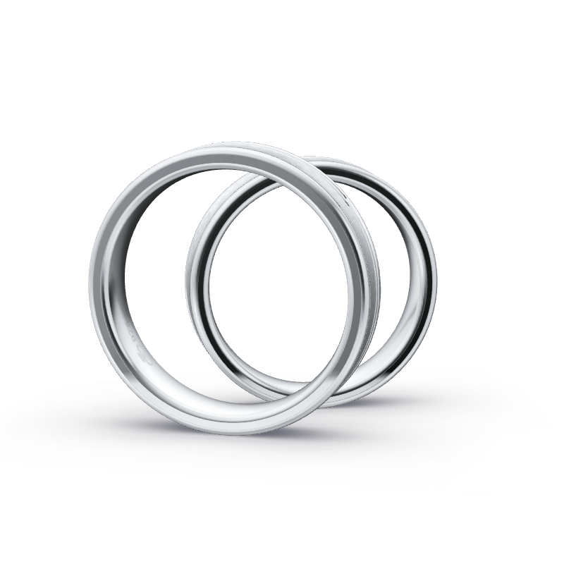 Miniaturbild: Ringpaar TL5980 - Silber