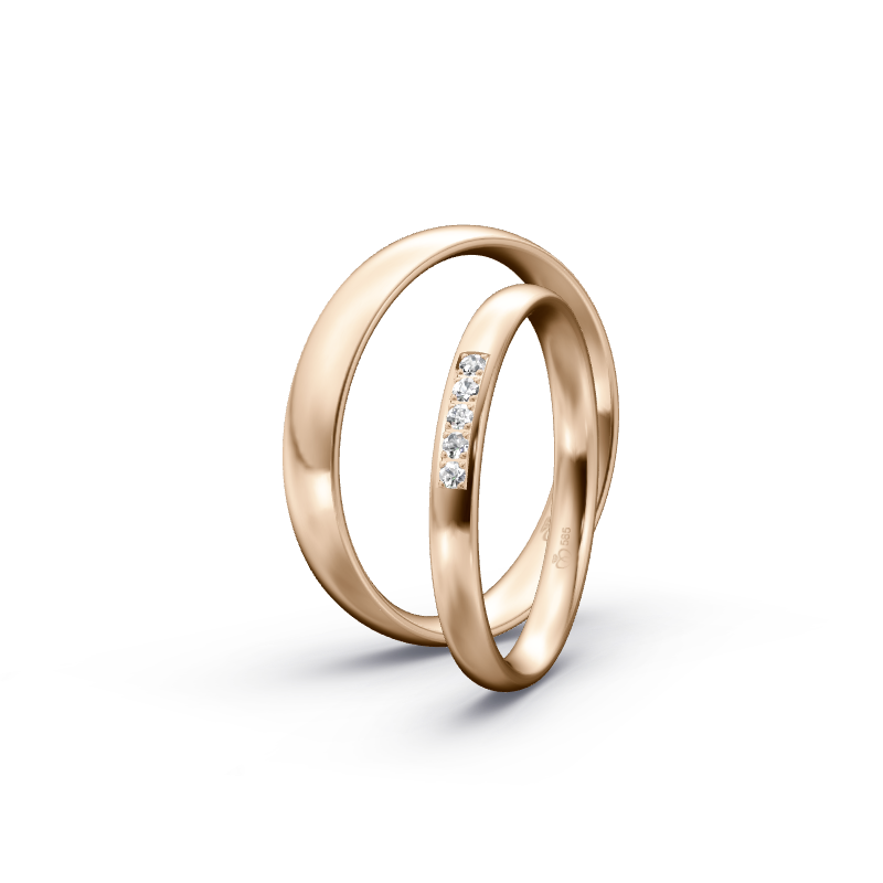 Miniaturbild: Trauringe TL3141 - Roségold (Poliert) | Eheringe aus Gold