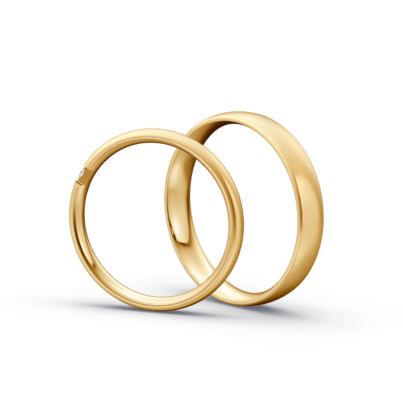 Miniaturbild: Trauringe TL7423 - Sattgelb-Gold