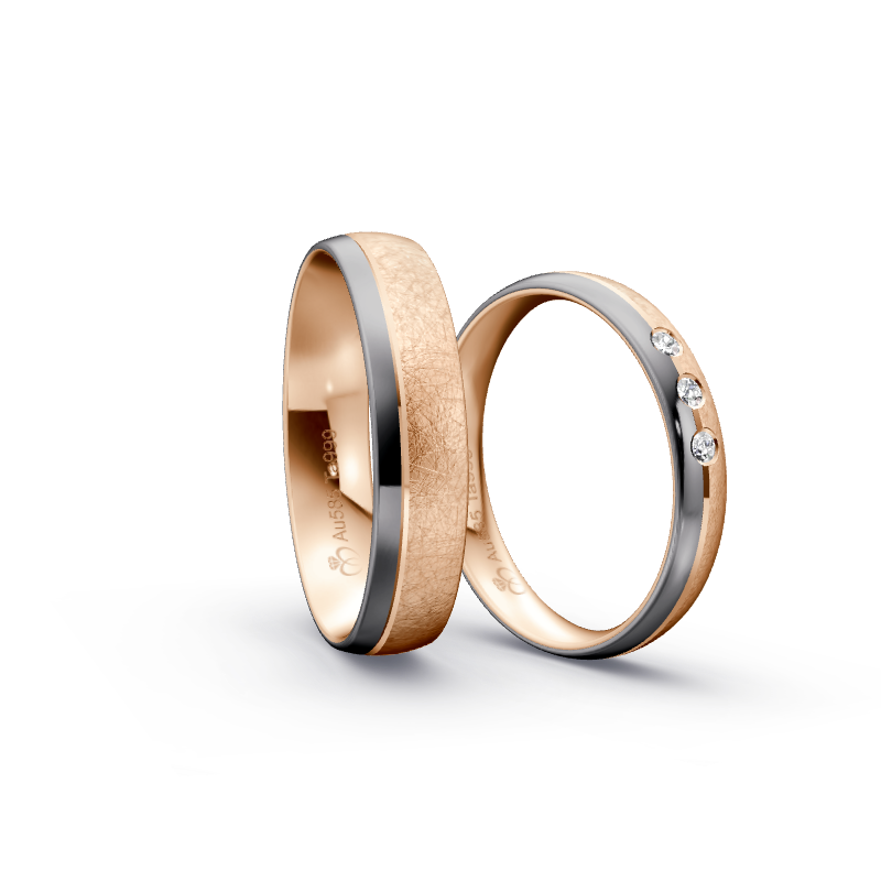 Miniaturbild: Trauringe TL1319 - Tantal/Rotgold