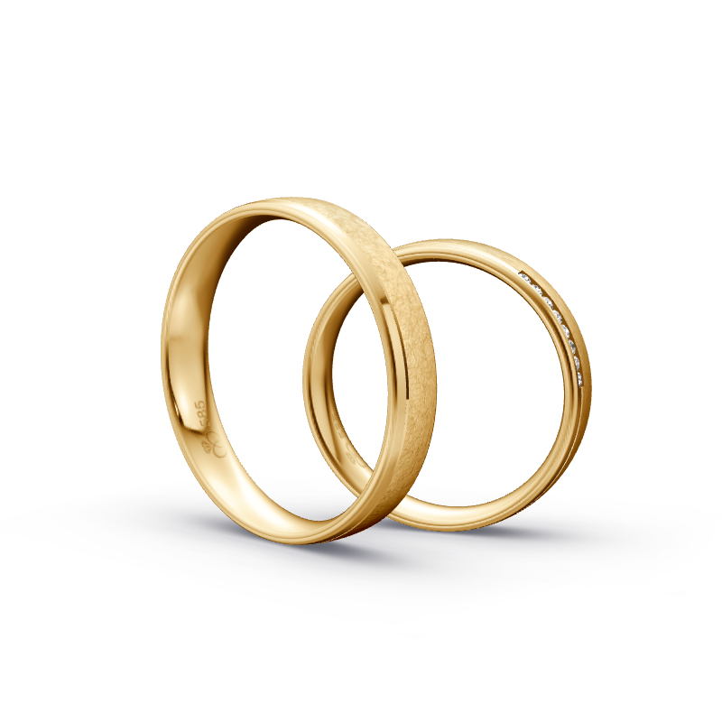 Miniaturbild: Trauringe TL8593 - Sattgelb-Gold