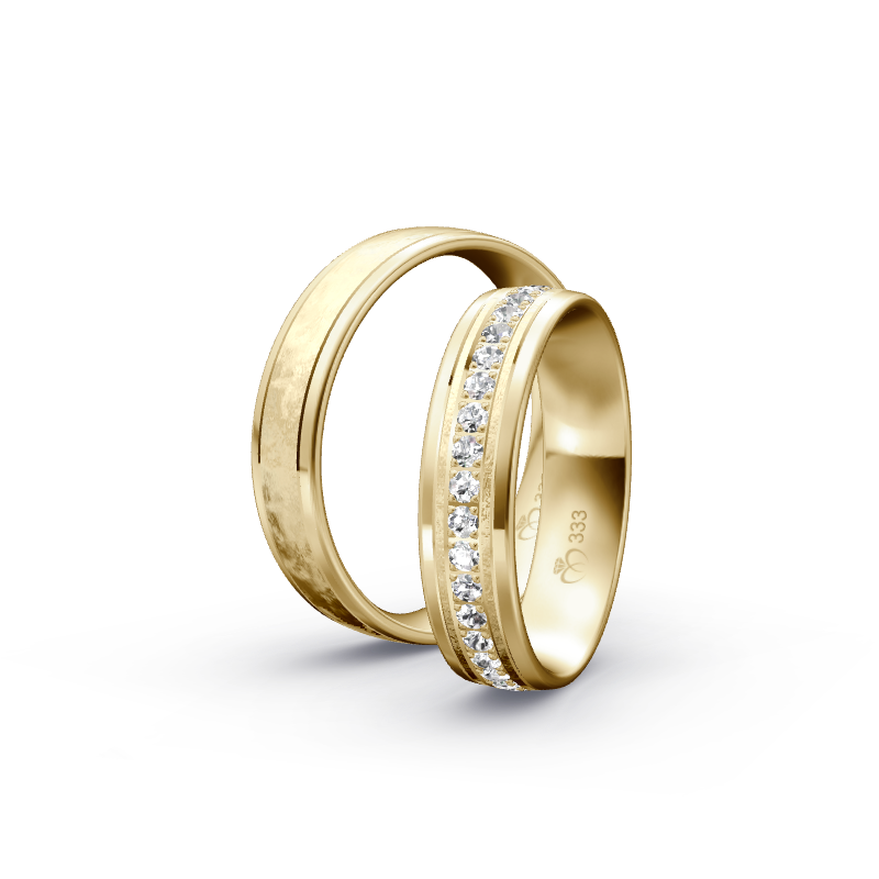 Miniaturbild: Trauringe TL8001 - Gelbgold (Poliert / Spezialeismatt) | Eheringe aus Gold