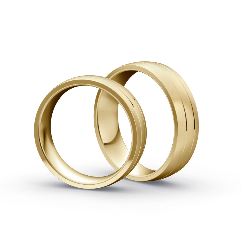 Miniaturbild: Trauringe TL8328 - Gelbgold (Sandmatt fein) | Eheringe aus Gold