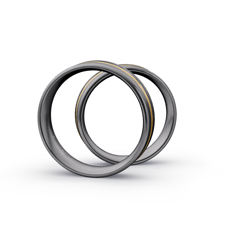 Miniaturbild: Trauringe TL1337 - Tantal/Sattgelb
