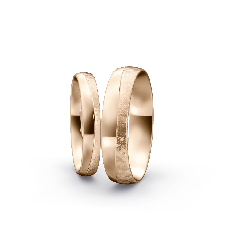 Miniaturbild: Trauringe TL3597 - Roségold (Spezialeismatt / poliert) | Eheringe aus Gold