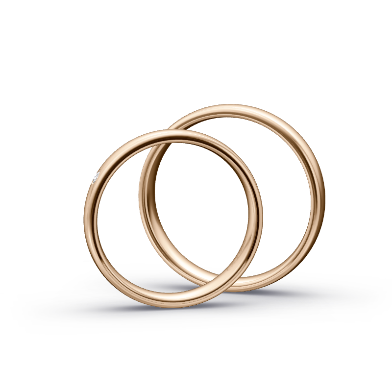 Miniaturbild: Trauringe TL1531 - Roségold (Poliert) | Eheringe aus Gold