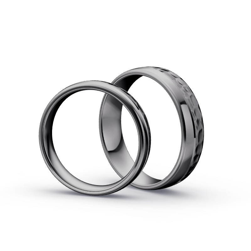 Miniaturbild: Trauringe TL2700 - Tantal (Kies / Poliert) | 999er Tantal Ring
