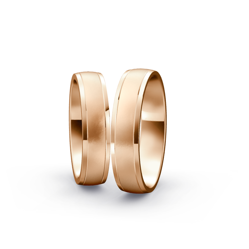 Miniaturbild: Trauringe TL9203 - Rotgold (Poliert / Sandmatt fein) | Eheringe aus Gold