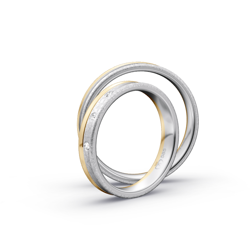 Miniaturbild: Trauringe TL6481 - Gelbgold/Weißgold
