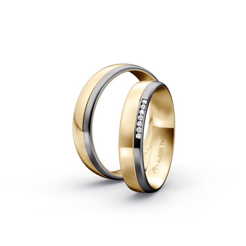 Miniaturbild: Trauringe TL3462 - Tantal/Gelbgold