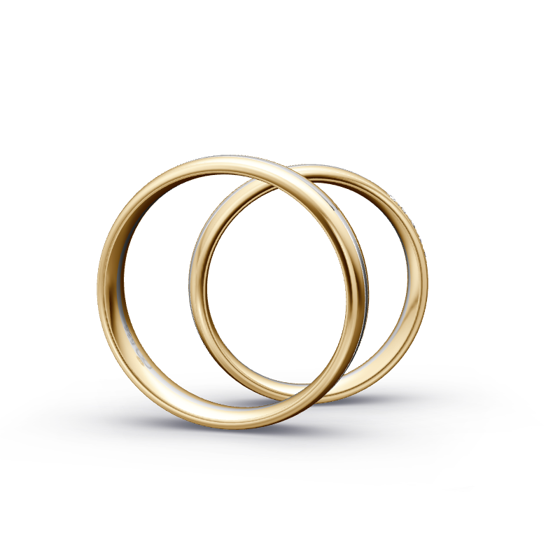 Miniaturbild: Trauringe TL1722 - Gelbgold/Weißgold