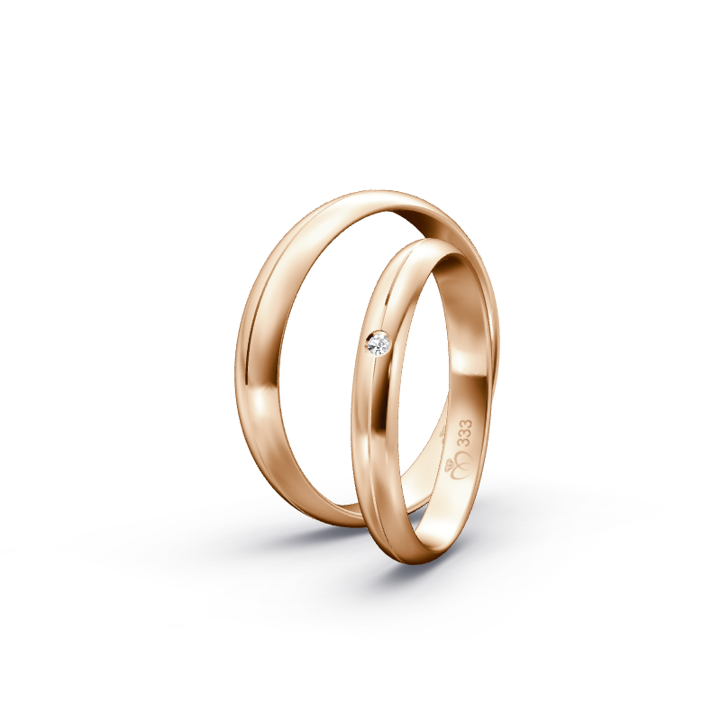 Miniaturbild: Trauringe TL8351 - Rotgold (Poliert) | Eheringe aus Gold