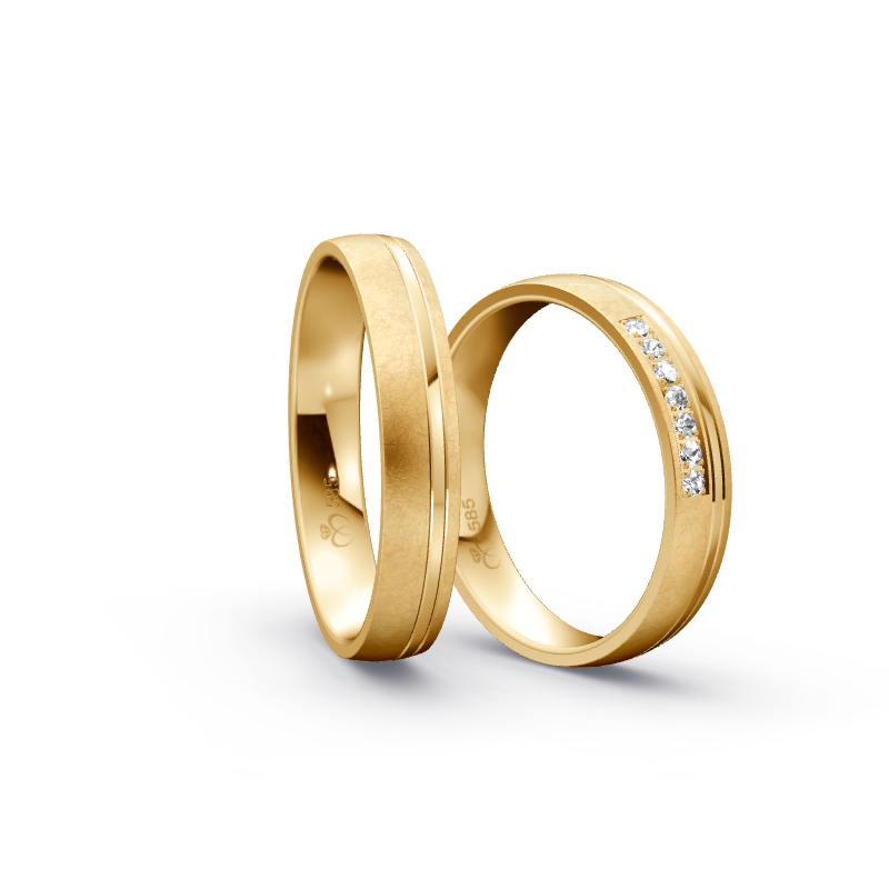 Miniaturbild: Trauringe TL8096 - Sattgelb-Gold