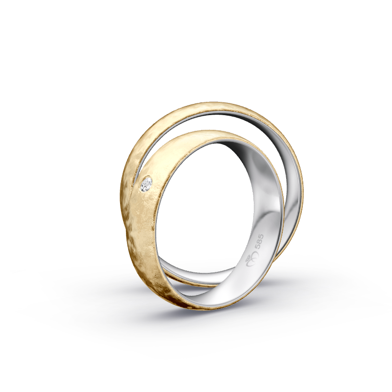 Miniaturbild: Trauringe TL8821 - Gelbgold/Weißgold