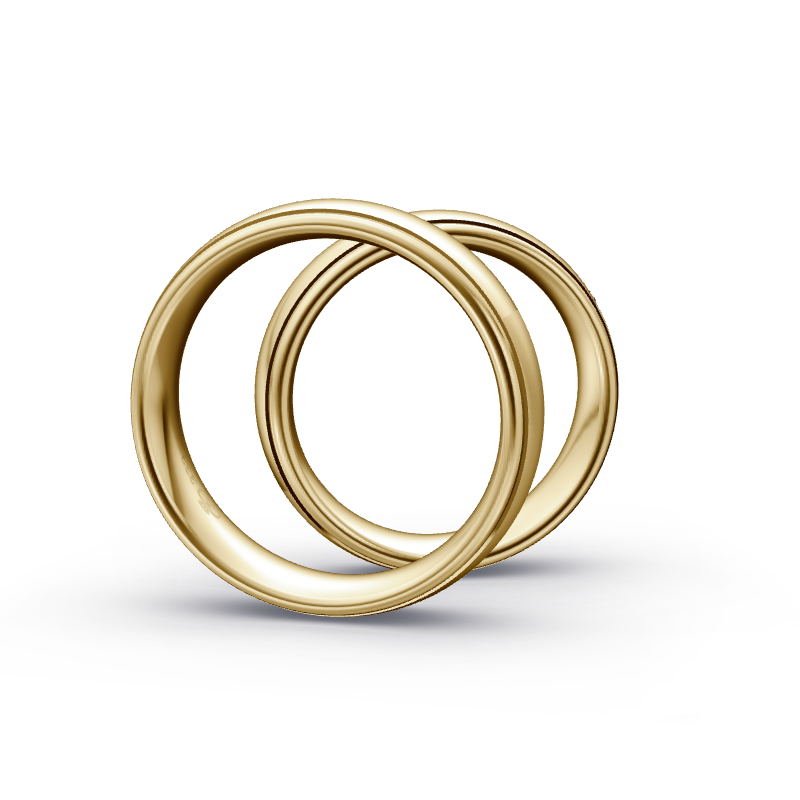 Miniaturbild: Trauringe TL4873 - Gelbgold (Sandmatt fein / poliert) | Eheringe aus Gold