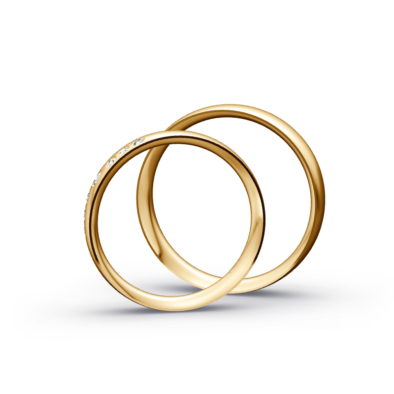 Miniaturbild: Trauringe TL9422 - Sattgelb-Gold
