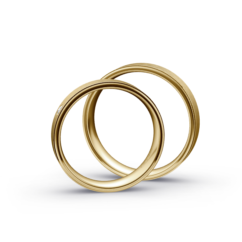 Miniaturbild: Trauringe TL8216 - Gelbgold (Eismatt) | Eheringe aus Gold