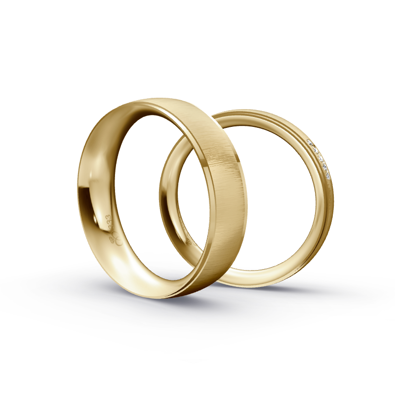 Miniaturbild: Trauringe TL5747 - Gelbgold (Quermatt) | Eheringe aus Gold