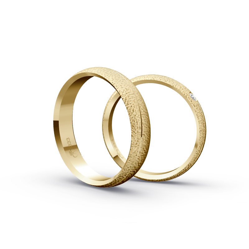 Miniaturbild: Trauringe TL8129 - Gelbgold (Frost) | Eheringe aus Gold
