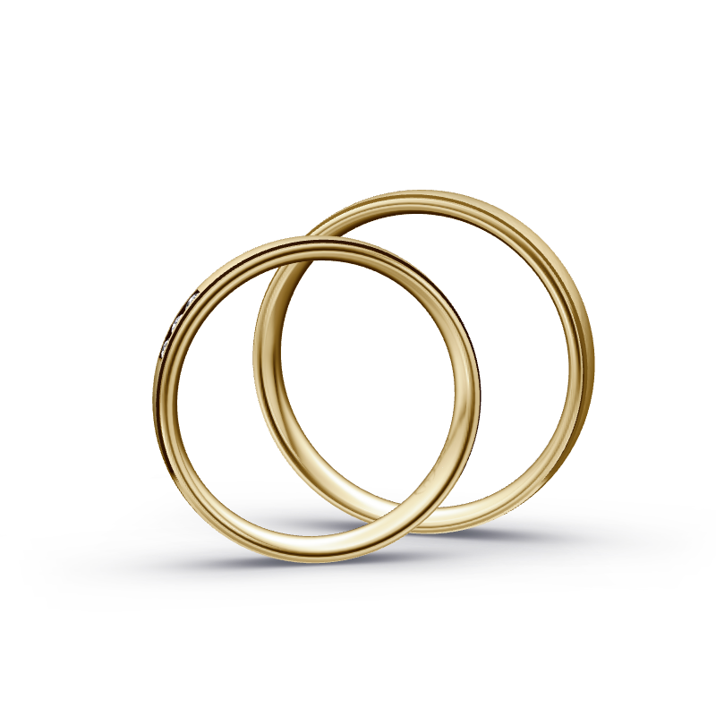 Miniaturbild: Trauringe TL8261 - Gelbgold (Kreuzmatt) | Eheringe aus Gold