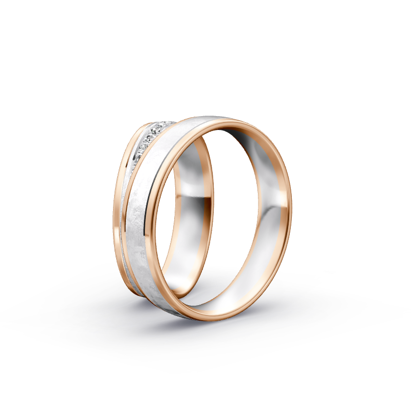 Miniaturbild: Trauringe TL3060 - Rotgold/Weißgold