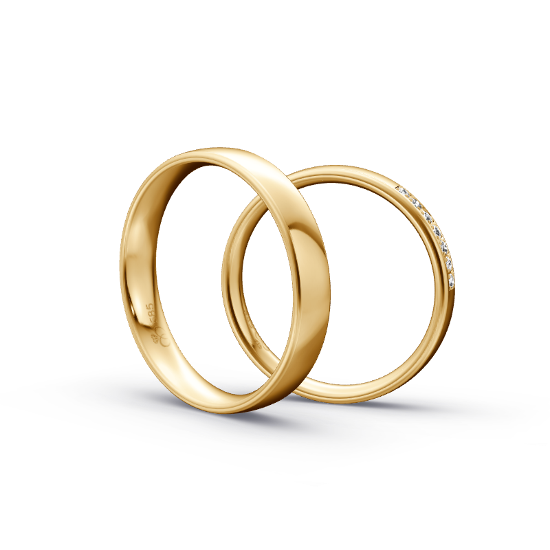 Miniaturbild: Trauringe TL9429 - Sattgelb-Gold