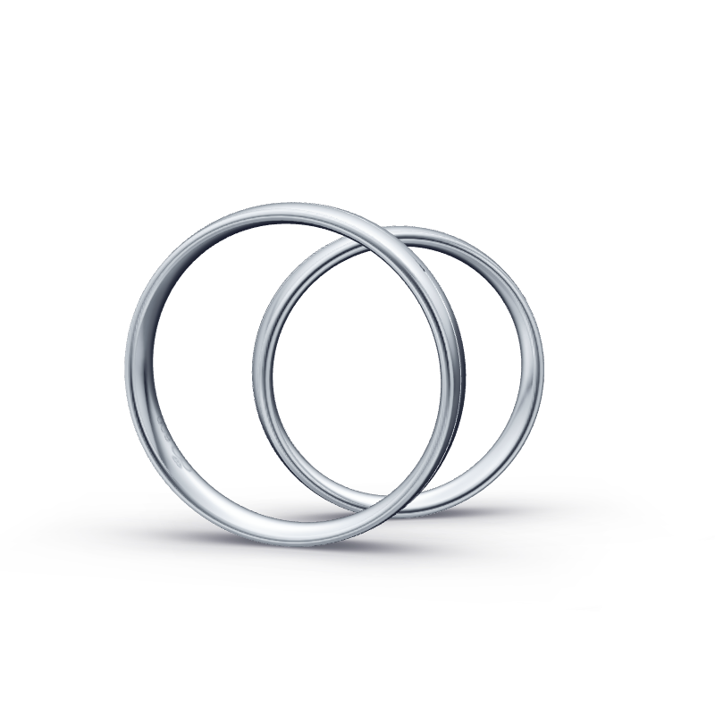 Miniaturbild: Trauringe TL9434 - Platin (Poliert) mit 1 Brillant