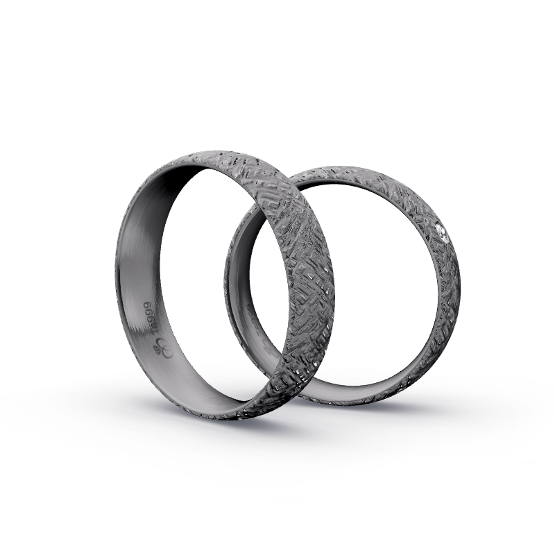 Miniaturbild: Trauringe TL9057 - Tantal (Finnenschlag kreuz) | 999er Tantal Ring
