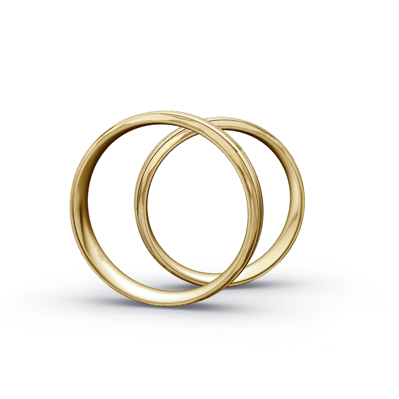 Miniaturbild: Trauringe TL2329 - Gelbgold (Poliert / Relief längs) | Eheringe aus Gold