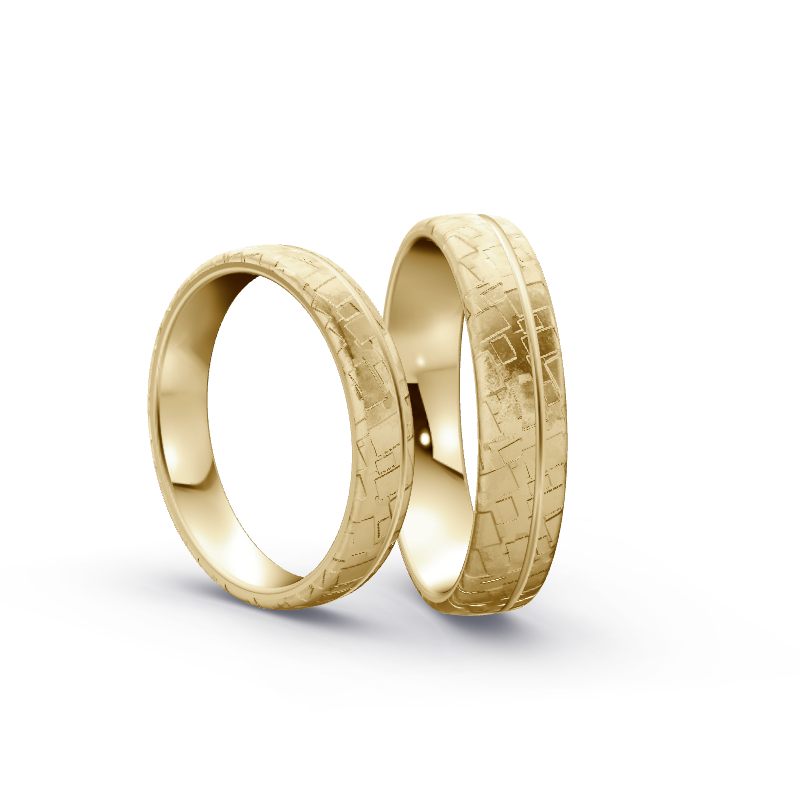 Miniaturbild: Trauringe TL3268 - Gelbgold (Geflecht Fliesmatt) | Eheringe aus Gold