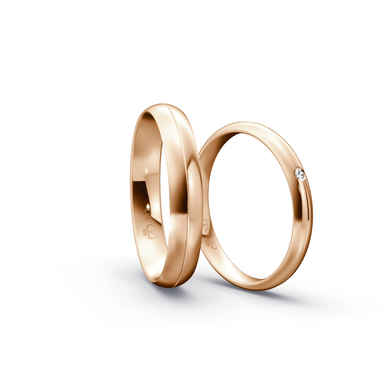 Miniaturbild: Trauringe TL8351 - Rotgold (Poliert) | Eheringe aus Gold