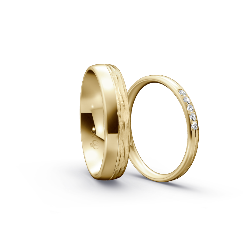Miniaturbild: Trauringe TL3756 - Gelbgold (Wasserfall / poliert) | Eheringe aus Gold