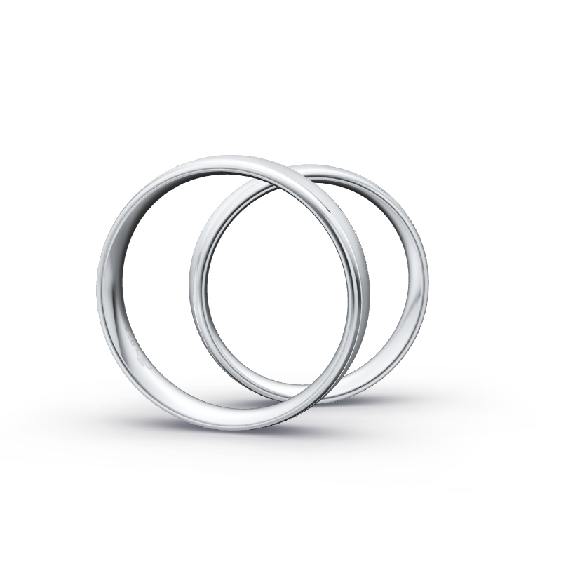 Miniaturbild: Ringpaar TL2674 - Silber