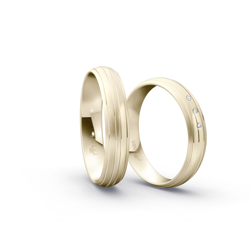 Miniaturbild: Trauringe TL8974 - Chamois (Altweißgold)