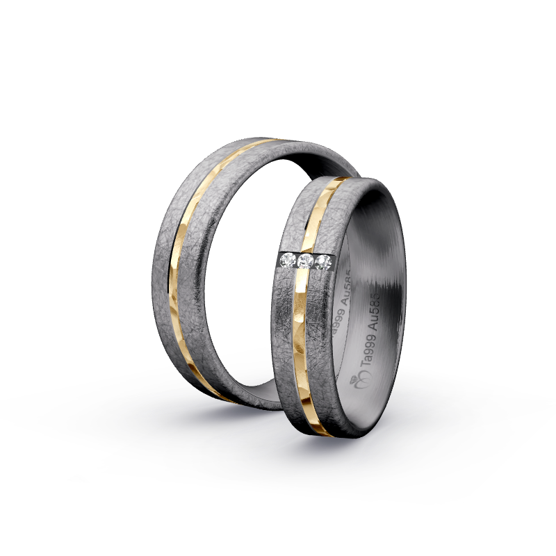 Miniaturbild: Trauringe TL1760 - Tantal/Gelbgold