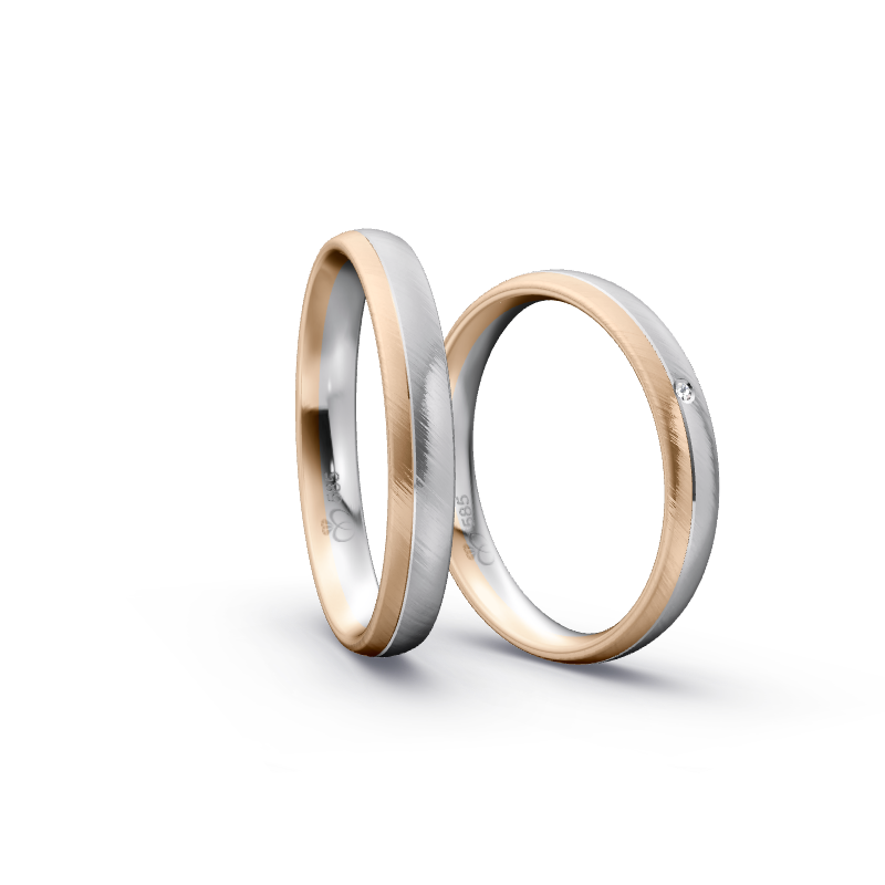 Miniaturbild: Trauringe TL6444 - Roségold/Weißgold