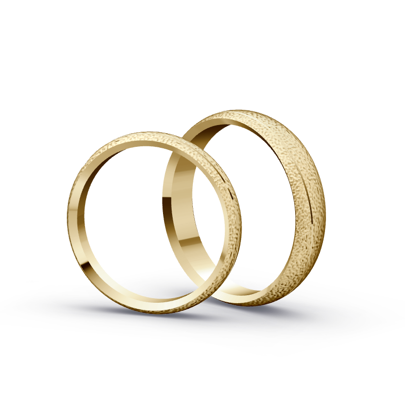 Miniaturbild: Trauringe TL8129 - Gelbgold (Frost) | Eheringe aus Gold