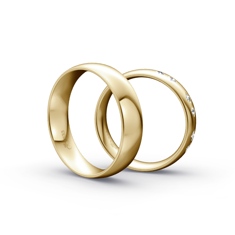 Miniaturbild: Trauringe TL4437 - Gelbgold (Poliert) | Eheringe aus Gold