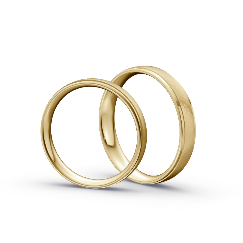 Miniaturbild: Trauringe TL8261 - Gelbgold (Kreuzmatt) | Eheringe aus Gold