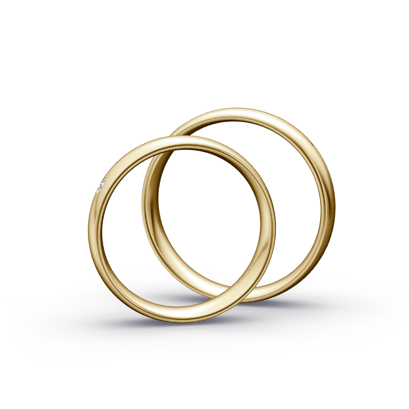 Miniaturbild: Trauringe TL8688 - Gelbgold (Poliert) | Eheringe aus Gold
